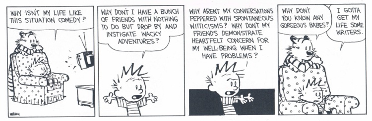 calvin and hobbes discuss sitcoms